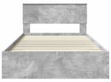 Bed Frame with Drawer Concrete Grey 90 x 200 cm Engineered Wood 3410943