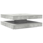 ZNTS Coffee Table 360-Degree Rotatable Concrete Grey 90x90x34.5 cm 3321354