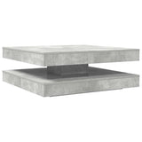 ZNTS Coffee Table 360-Degree Rotatable Concrete Grey 90x90x34.5 cm 3321354