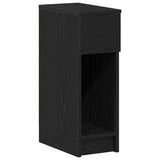 Bedside Cabinet with Drawer Black Oak 20x36x60 cm 858697