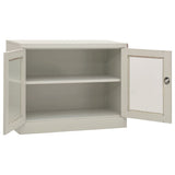 Office Cabinet Light Grey 90x40x70 cm Steel 335927