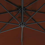 Cantilever Garden Parasol with Steel Pole 250x250 cm Terracotta 312511