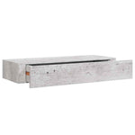 Wall Drawer Shelves 2 pcs Concrete Grey 60x23.5x10cm MDF 330266