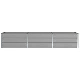 Planter Light Grey 240 x 80 x 45 cm Steel 42018142