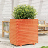 Garden Planter Wax Brown 70x40x72.5 cm Solid Wood Pine 3282591