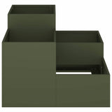 Garden Planter Olive green 100 x 100 x 60 cm Steel 865865