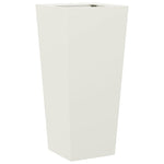 ZNTS Garden Planter White 35x35x75 cm Steel 851082