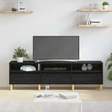 TV Cabinet Black Oak 150 x 30 x 45 cm Engineered Wood 879482