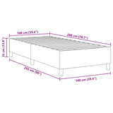 Platform Bed Frame Cream 100 x 200 cm Fabric 3337394