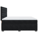 Box Spring Bed with Mattress Black 200x200 cm Velvet 3291016