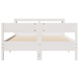 Bed Frame without Mattress White 140x200 cm Solid Wood Pine 3306187