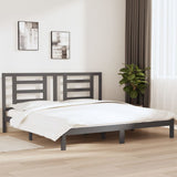 Bed Frame without Mattress Grey 200x200 cm Solid Wood Pine 3104370