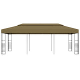 ZNTS Garden Gazebo 6x3x2.7 m Taupe 180 g/m² 312230