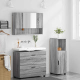 Bathroom Furniture Set with Drawer with Shelf 3 pcs Grey Sonoma 3393029