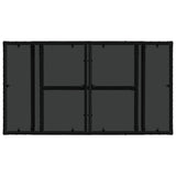 Garden Table Black 100 x 55 x 37 cm PE Rattan and Glass 42035136