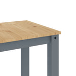 ZNTS Dining Table Panama Grey 117x60x75 cm Solid Wood Pine 4005703