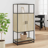 Highboard Sonoma Oak 68x35x139 cm Engineered Wood and Metal 849040