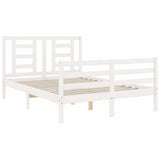 Bed Frame without Mattress White 140x200 cm Solid Wood 3194702