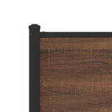 Metal Bed Frame without Mattress Brown Oak 150x200 cm King Size 3301413