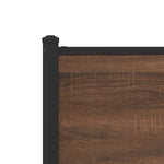 Metal Bed Frame without Mattress Brown Oak 193x203 cm 3301417