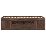 Daybed with Drawers without Mattress Brown Oak 100x200 cm 3280243