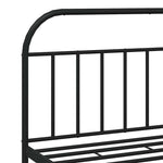 Metal Bed Frame without Mattress with Headboard Black 180x200cm 353639