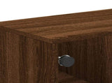 Coffee Table with Glass Doors Brown Oak 68.5x50x50 cm 836545
