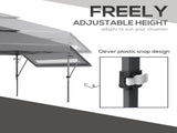 3 x 3m Height Adjustable Pop-Up Gazebo, with Accessories - Grey T3398P319975