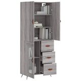 Highboard Grey Sonoma 69.5x34x180 cm Engineered Wood 3195937