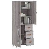 Highboard Grey Sonoma 69.5x34x180 cm Engineered Wood 3195937