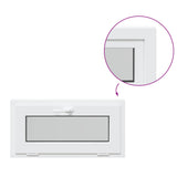 Basement Window RISOR 80 x 40 cm PVC and Glass White 42047264