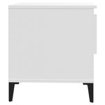 ZNTS Side Table White 50x46x50 cm Engineered Wood 819548