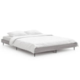 Bed Frame without Mattress Grey Sonoma 140x190 cm Engineered Wood 832283