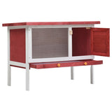 Outdoor Rabbit Hutch 1 Layer Red Wood 170830