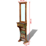 243330 Hall Mirror Solid Reclaimed Wood 47x23x180 cm