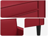 XL Armchair Burgundy Faux Leather 42043521