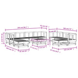 ZNTS 11 Piece Garden Lounge Set Impregnated Wood Pine 3186416