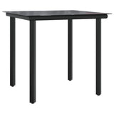 5 Piece Garden Dining Set with Cushions Grey Poly Rattan 3213484