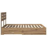 Bed Frame with Drawer with Headboard Manual Engineered Wood 3411650