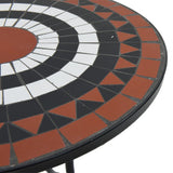 Mosaic Bistro Table Terracotta and White 50x70 cm Ceramic 4003401