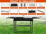 Portable Charcoal Grills for Outdoor BBQ, Foldable Kabob Barbecue Grill for Camping Hibachi BBQ 53025159