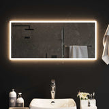 LED Bathroom Mirror Transparent 90 x 40 cm Tempered Glass 42045819