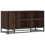 Shoe Bench Brown Oak 100x40x53.5 cm Engineered Wood and Metal 849218