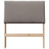 Upholstered Headboard Taupe 80 cm Solid Pine Wood 879312