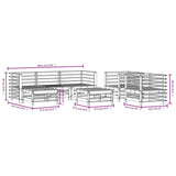 7 Piece Garden Lounge Set Impregnated Wood Pine 3186241