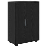 TV Cabinet Set Wall-mounted 4 pcs Black Oak Engineered wood 3397897