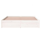 Bed Frame without Mattress White Solid Wood 140x200 cm 814950