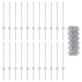 ZNTS Chain Link Fence with 22 U Posts Silver 0.6x25 m Steel 3336302