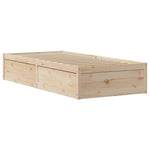 Bed Frame without Mattress 100x200 cm Solid Wood Pine 3323431