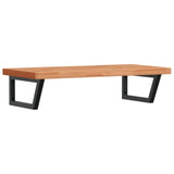 Basin Shelf Wall Mounted Steel and Solid Wood Beech 3302447